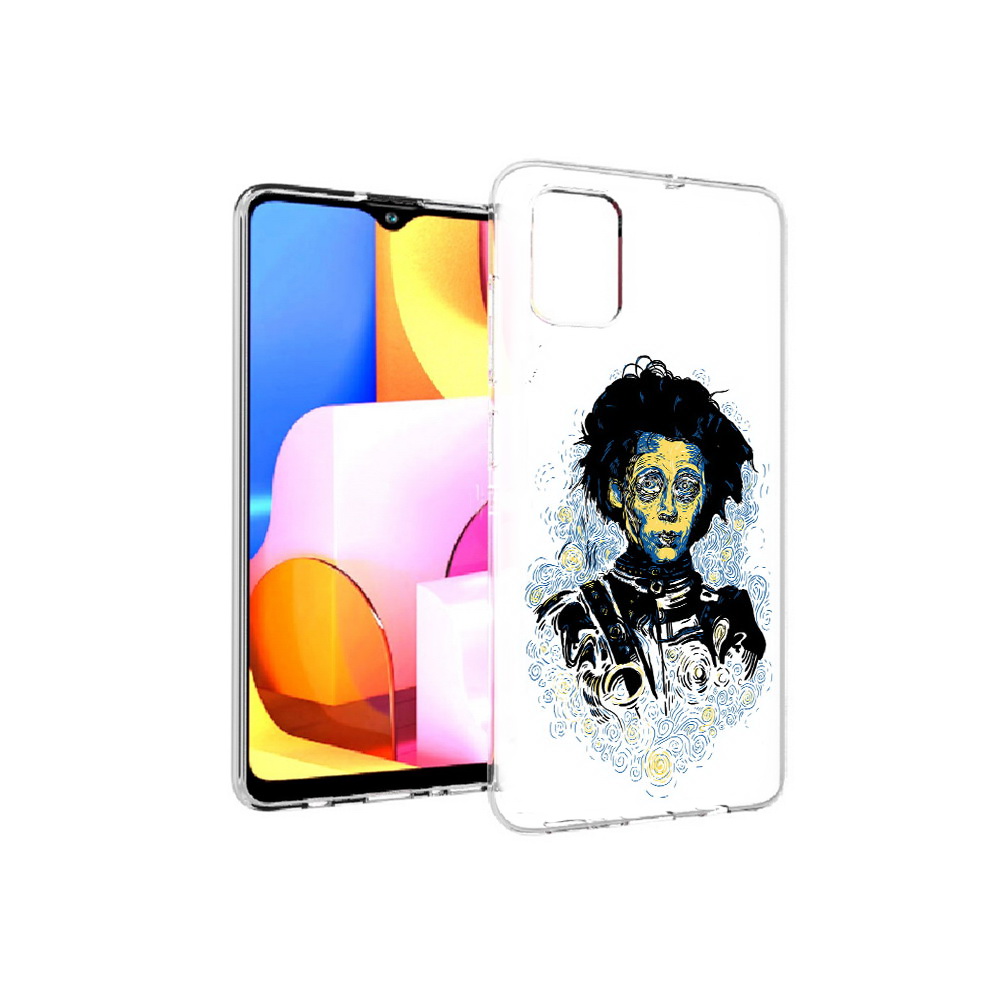 

Чехол MyPads Tocco для Samsung Galaxy A71 парень черно-белый абстракция (PT142122.485.535), Прозрачный, Tocco