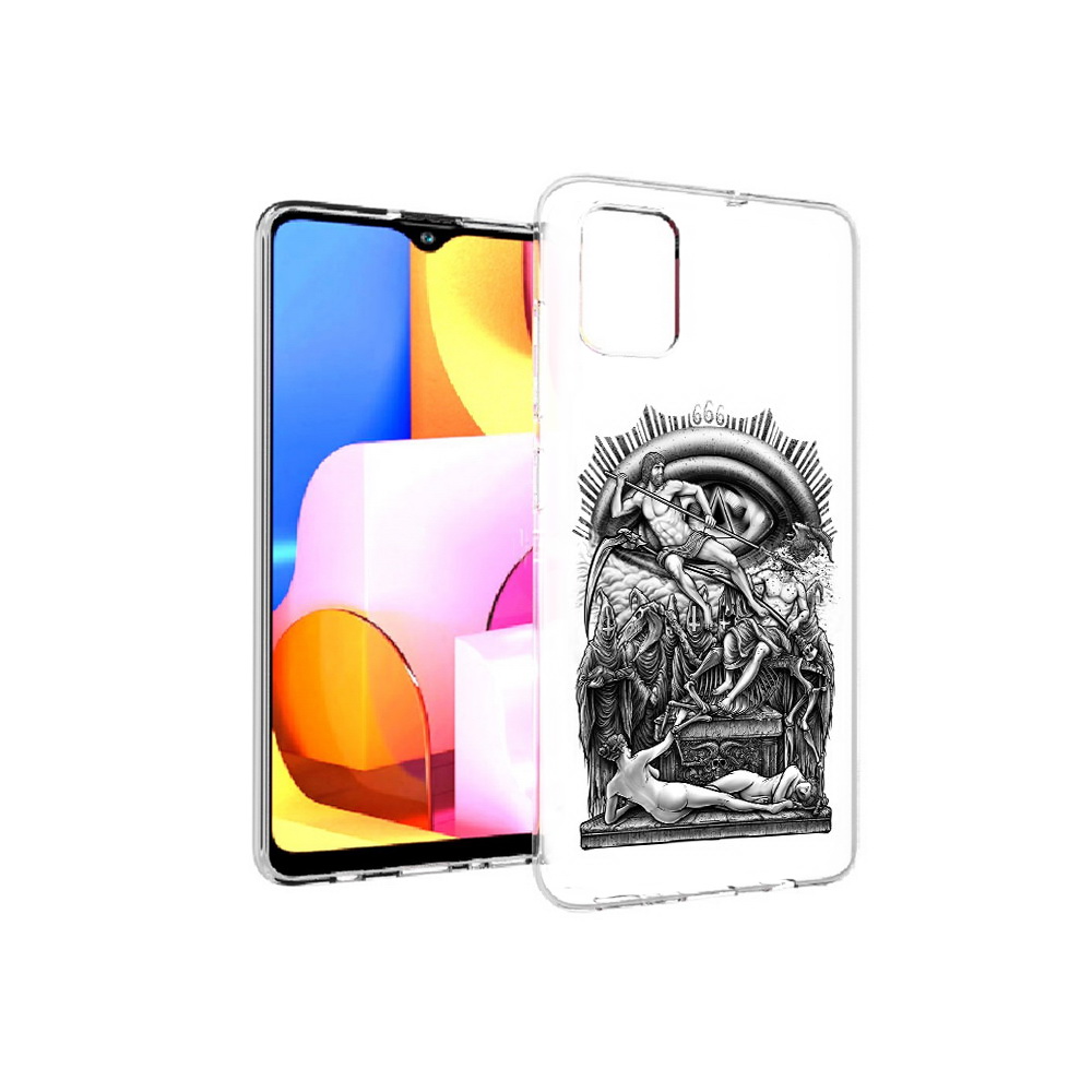Чехол MyPads Tocco для Samsung Galaxy A71 оракул черно белый (PT142122.485.528)