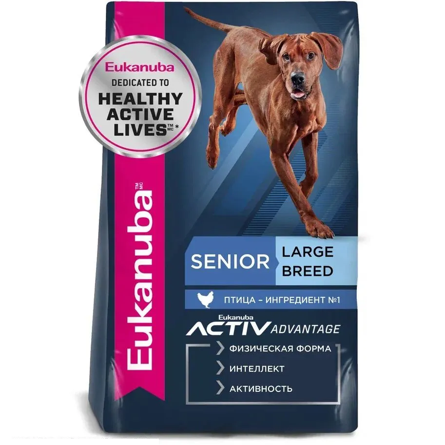 

Сухой корм для пожилых собак Eukanuba Senior Large Breed 7+ крупных пород, 4 кг