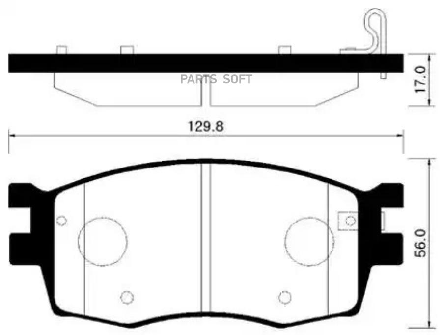 

Колодки Тормозные Дисковые Передн Hyundai: Accent 05-09 Kia: Rio 06-09, Pride 05- HSB HP10