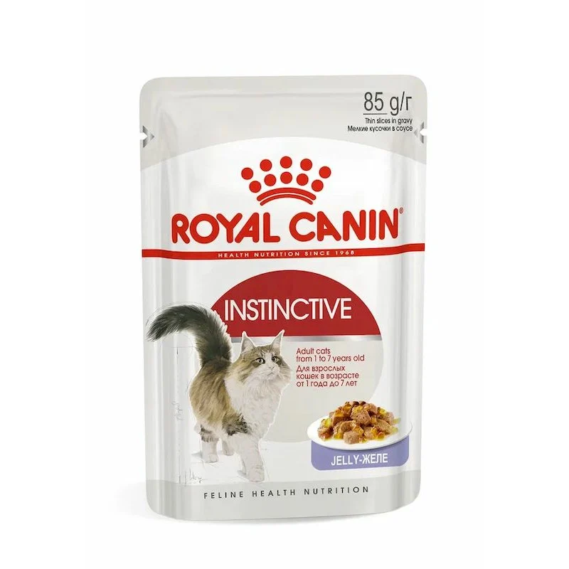 

Влажный корм для кошек Royal Canin Instinctive, домашняя птица в желе, 12шт по 85г