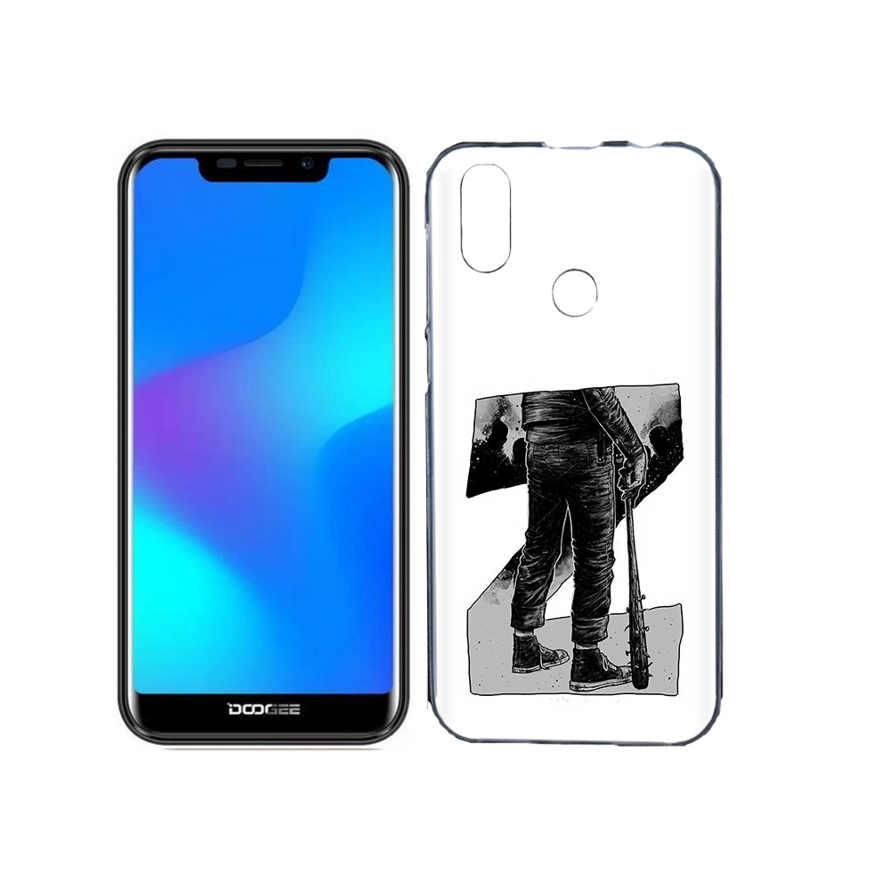 

Чехол MyPads Tocco для Doogee X70 воин черно белый, Tocco