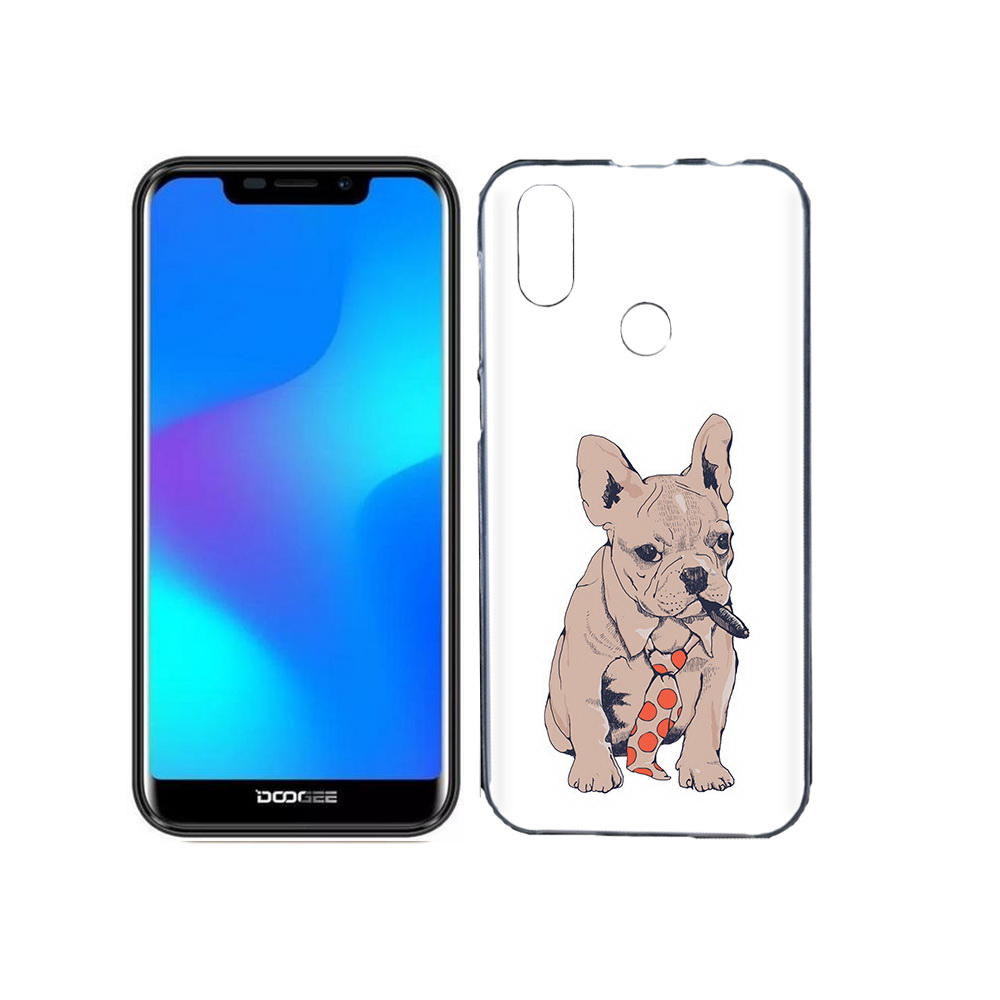 

Чехол MyPads Tocco для Doogee X70 бульдог с сигарой, Прозрачный, Tocco