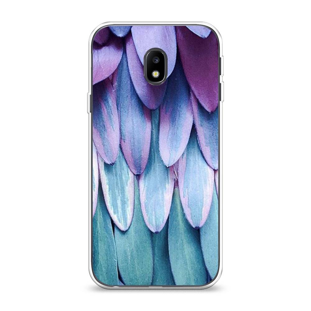 

Чехол на Samsung Galaxy J3 2017 "Синее перо", Фиолетовый;голубой, 22550-3