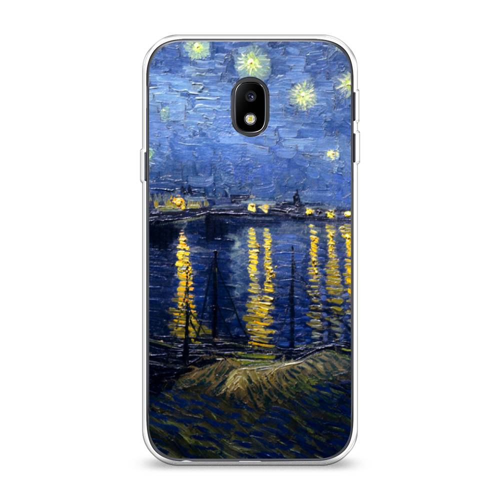 

Чехол на Samsung Galaxy J3 2017 "Звездная ночь над Роной", Синий;желтый, 22550-4