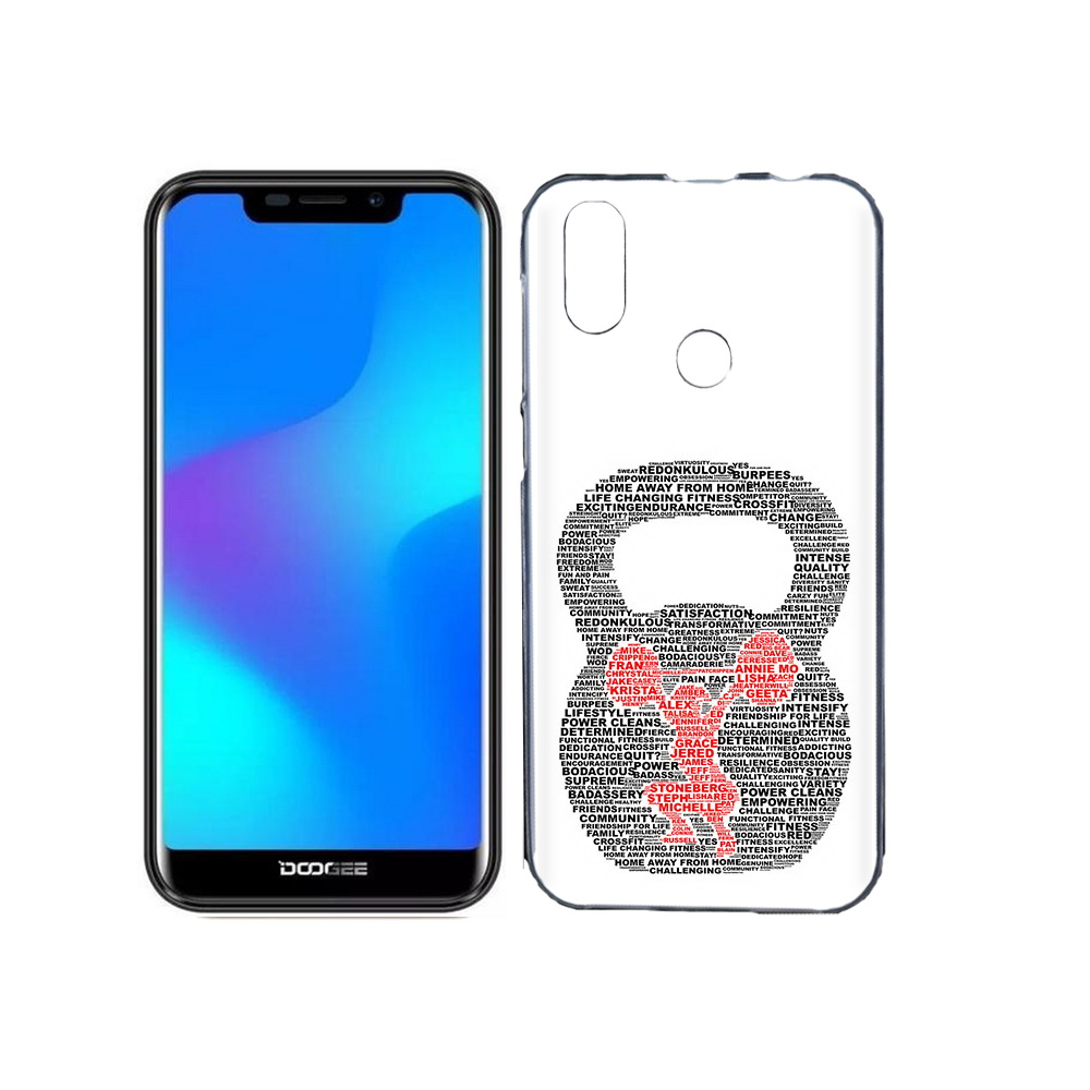 

Чехол MyPads Tocco для Doogee X70 бодибилдинг гиря из слов, Прозрачный, Tocco