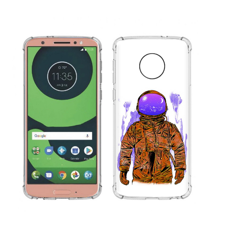 

Чехол MyPads Tocco для Motorola Moto G6 нарисованный мужчина в скафандре (PT99805.376.510), Прозрачный, Tocco