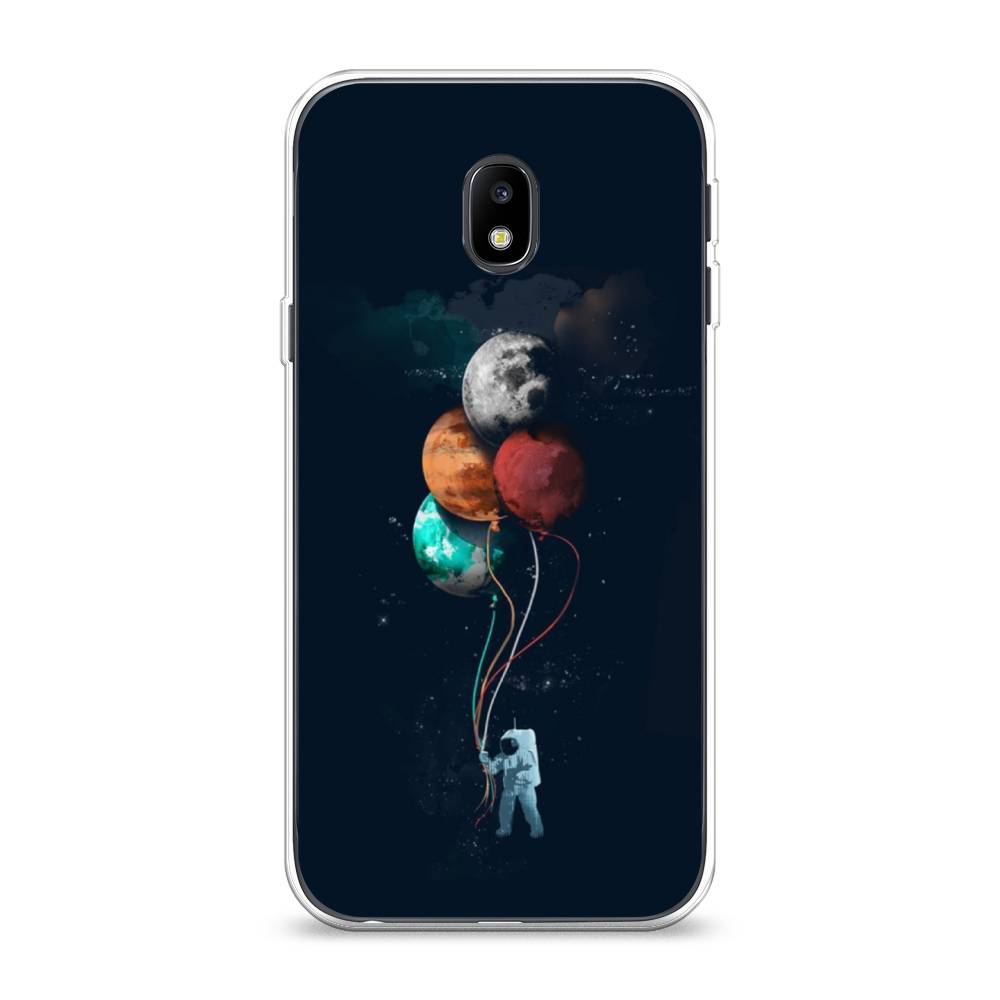 

Чехол на Samsung Galaxy J3 2017 "Космонавт с шариками", Разноцветный, 22550-4