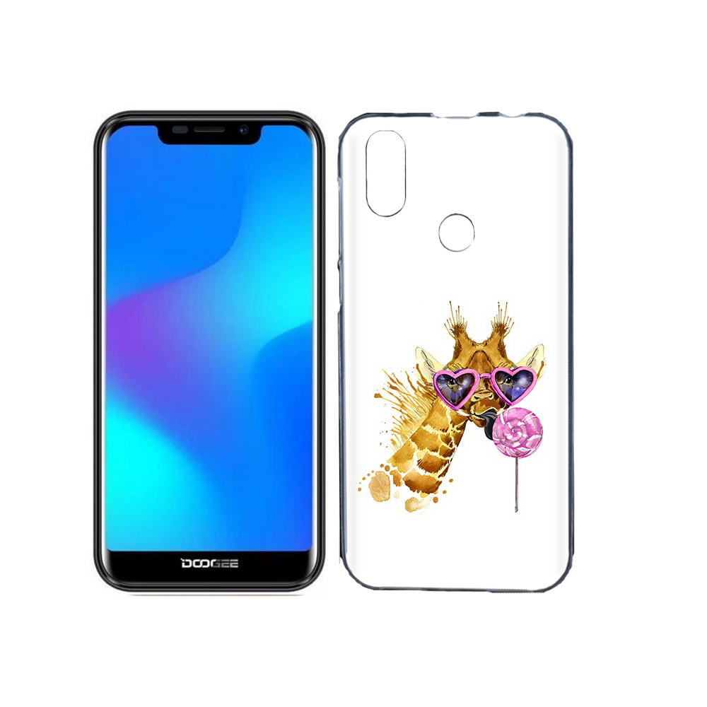 

Чехол MyPads Tocco для Doogee X70 акварельный жираф, Прозрачный, Tocco