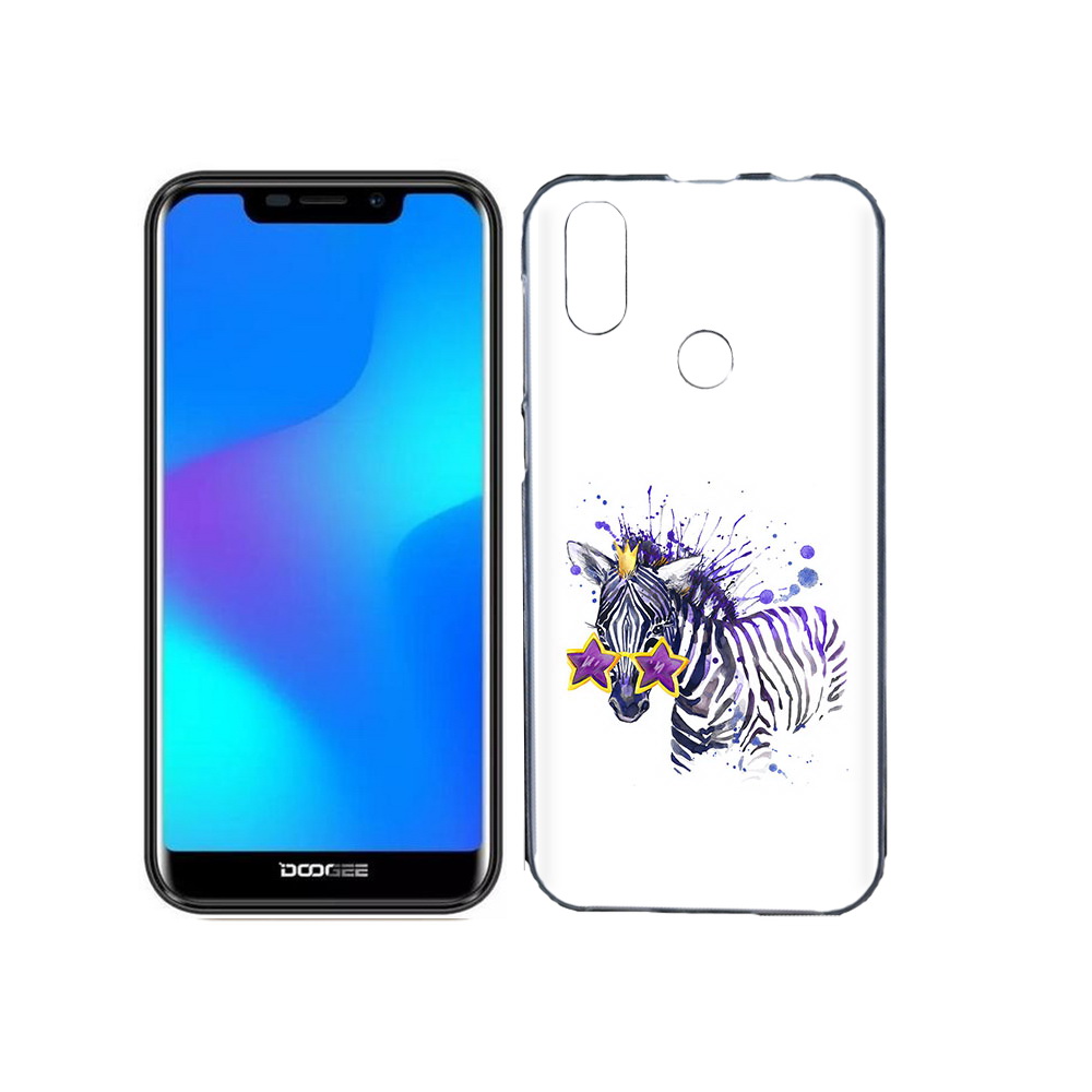 

Чехол MyPads Tocco для Doogee X70 акварельная зебра, Прозрачный, Tocco
