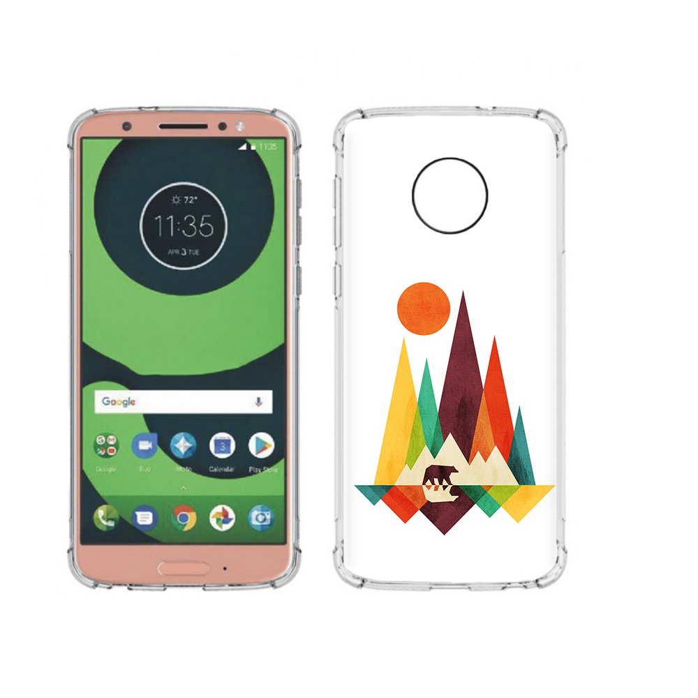 

Чехол MyPads Tocco для Motorola Moto G6 нарисованные горы с медведем (PT99805.376.506), Прозрачный, Tocco