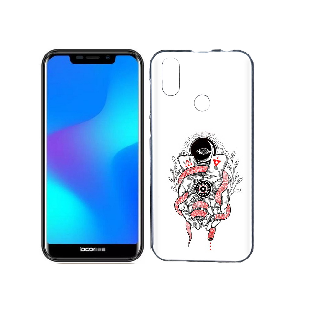 

Чехол MyPads Tocco для Doogee X70 абстрация связанные руки, Прозрачный, Tocco