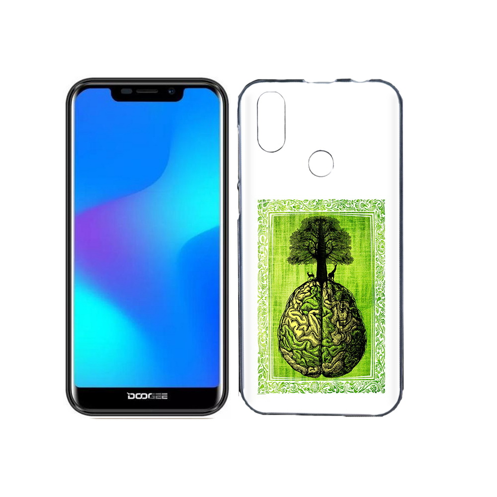

Чехол MyPads Tocco для Doogee X70 абстракция здоровый мозг, Прозрачный, Tocco