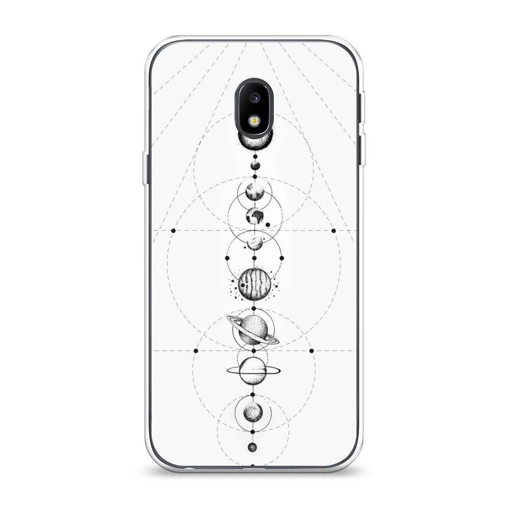 

Чехол на Samsung Galaxy J3 2017 "Парад планет", Серый, 22550-2