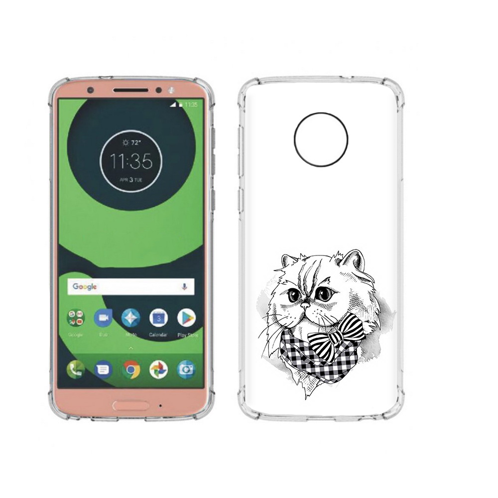 

Чехол MyPads Tocco для Motorola Moto G6 нарисованная красивая кошечка (PT99805.376.503), Прозрачный, Tocco