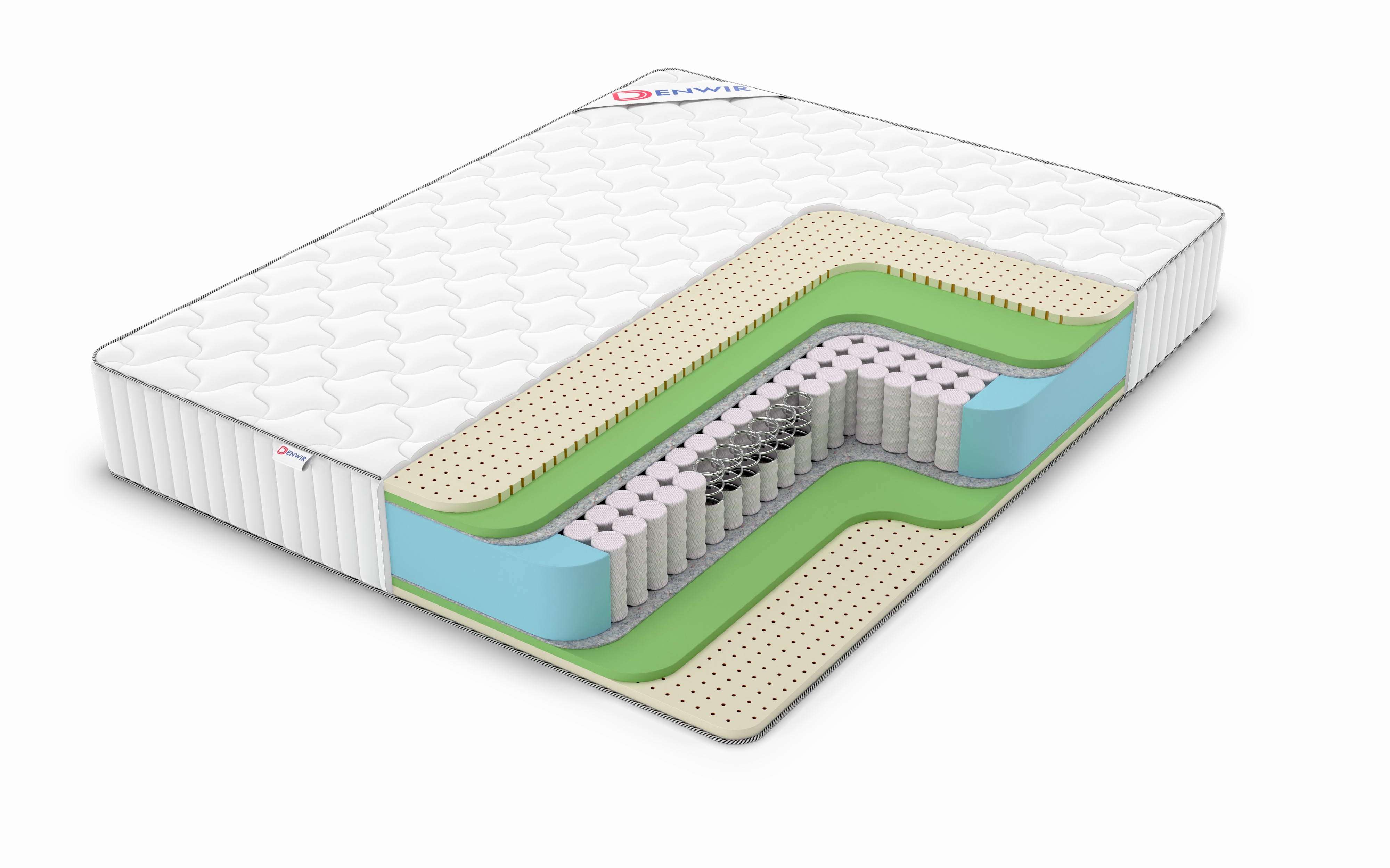 

Матрас пружинный DENWIR CLASSIC MIX FOAM SOFT TFK /chstmat_CMFSTFK_125x195, Белый, CLASSIC MIX FOAM SOFT TFK