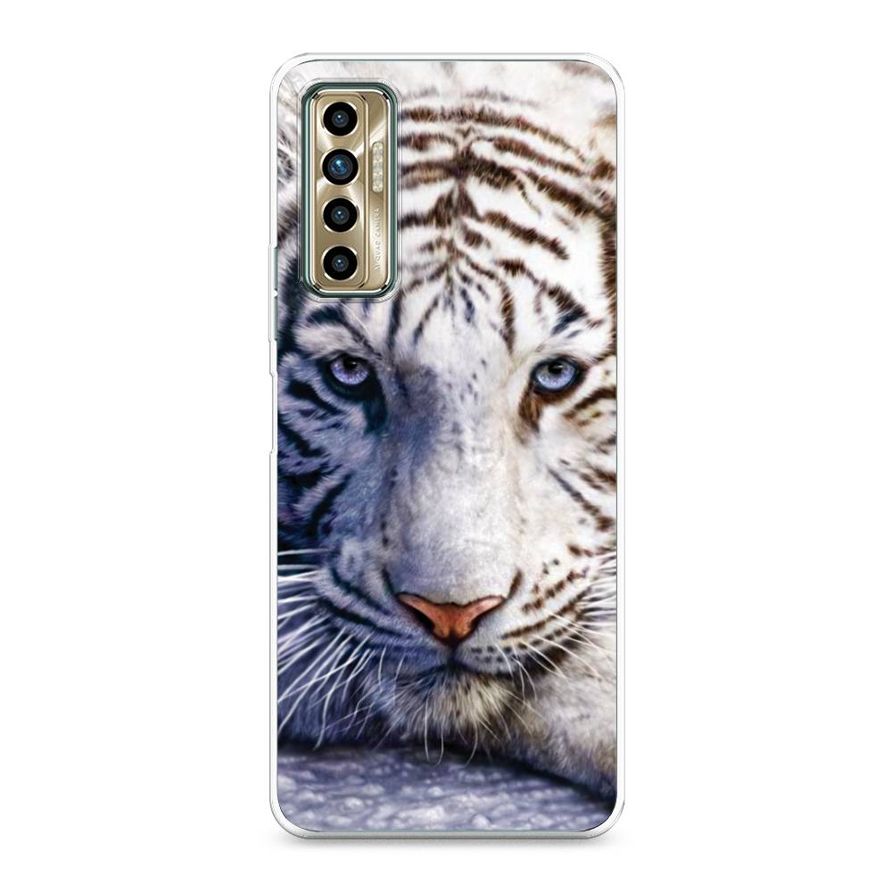 

Чехол для Tecno Camon 17P "Бенгальский тигр", Коричневый;белый, 300150-1