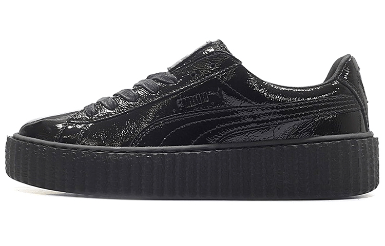 

Кеды унисекс Puma Rihanna Fenty Cracked Leather Black черные 40 EU, Черный, Rihanna Fenty Cracked Leather Black