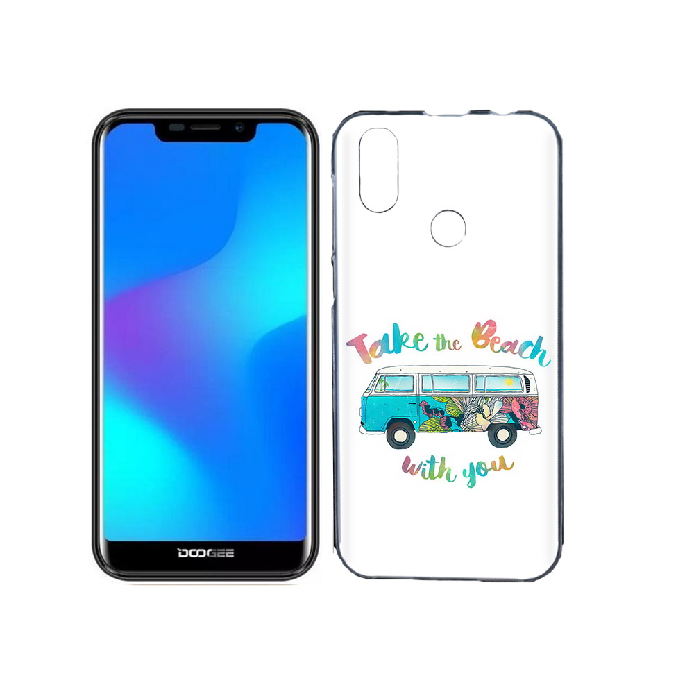 

Чехол MyPads Tocco для Doogee X70 Хиппи автобус, Прозрачный, Tocco