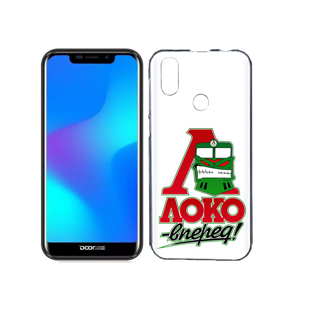 

Чехол MyPads Tocco для Doogee X70 ФК локо вперед, Прозрачный, Tocco