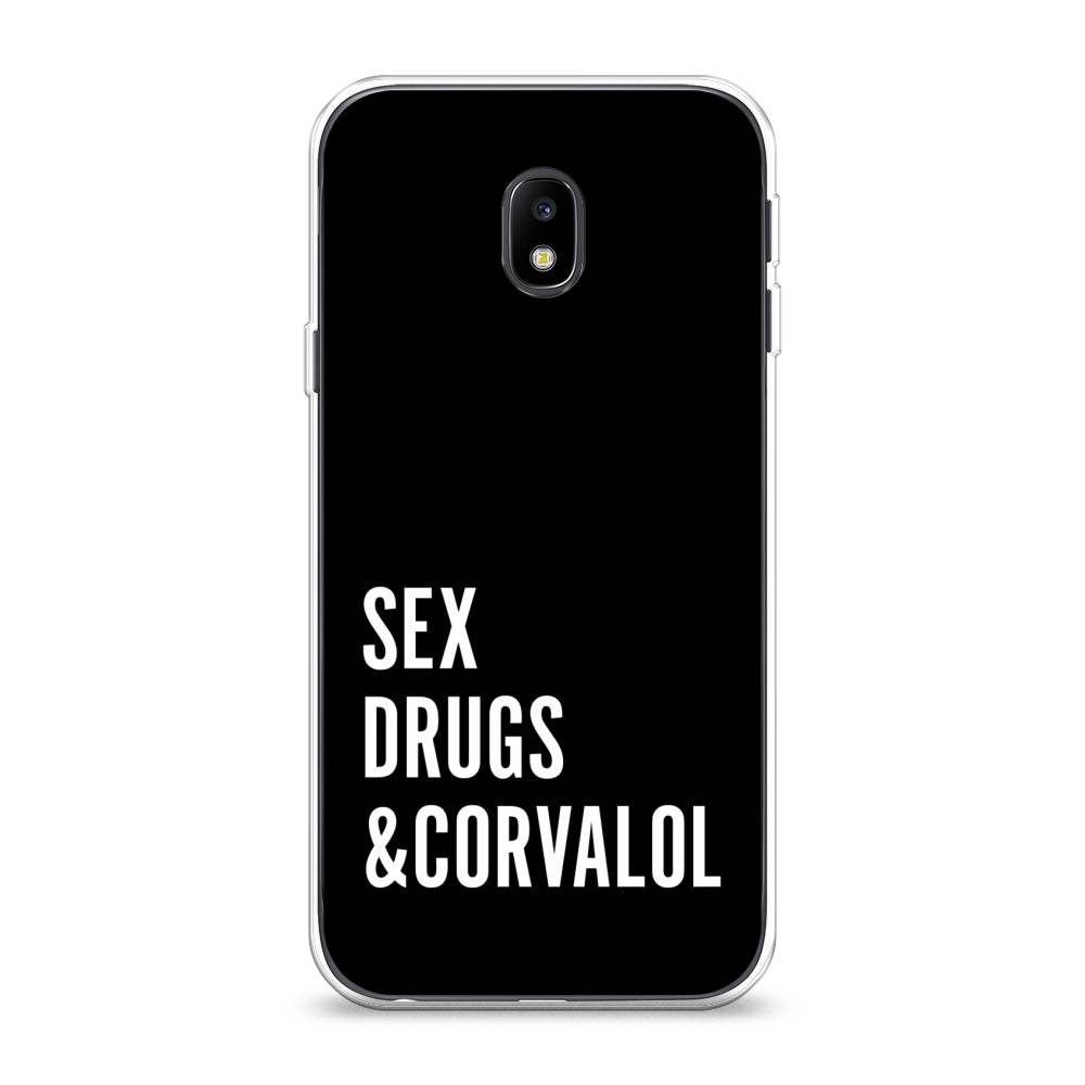 

Чехол на Samsung Galaxy J3 2017 "Corvalol", Черный;серый;белый, 22550-6
