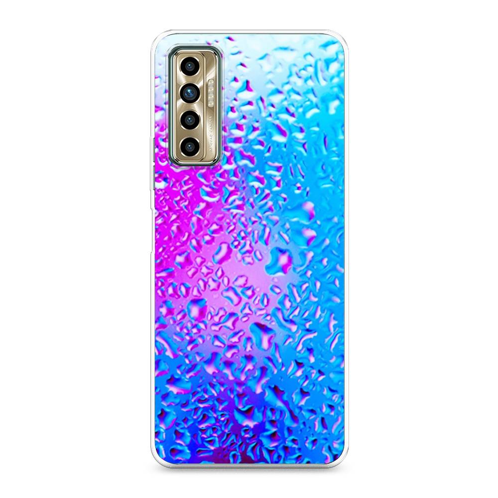 

Чехол для Tecno Camon 17P "Капли на стекле", Голубой;розовый, 300150-3