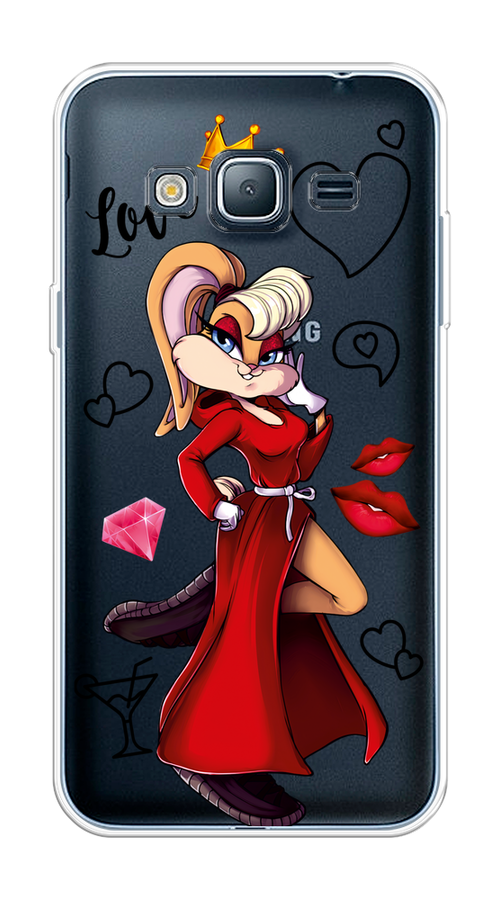 

Чехол на Samsung Galaxy J3 2016 "Rich Lola Bunny", Красный;бежевый;оранжевый, 22450-6