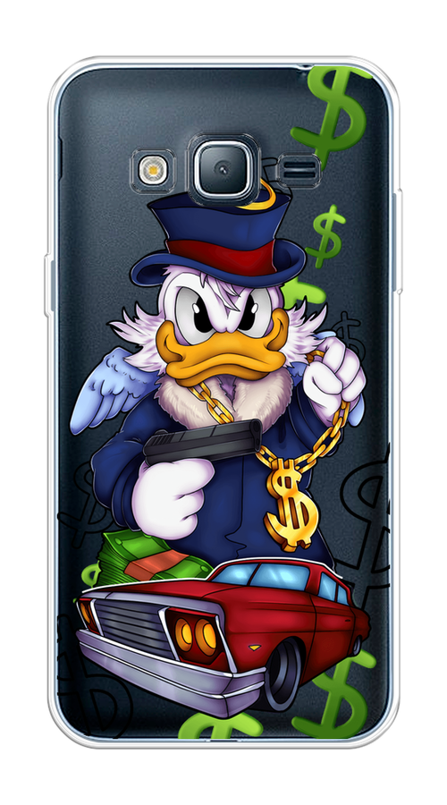 

Чехол на Samsung Galaxy J3 2016 "Scrooge McDuck with a Gold Chain", Красный;синий;белый, 22450-6