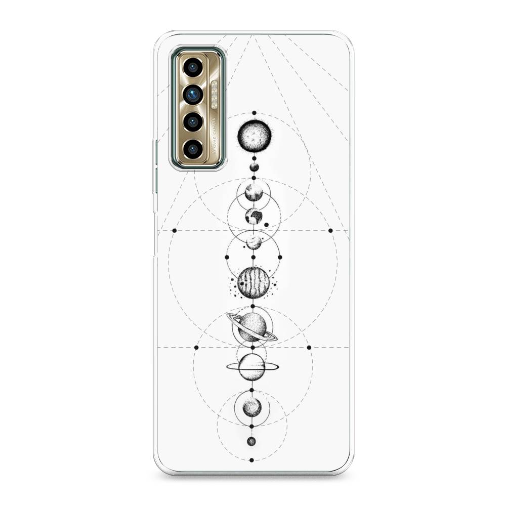 

Чехол для Tecno Camon 17P "Парад планет", Серый, 300150-2