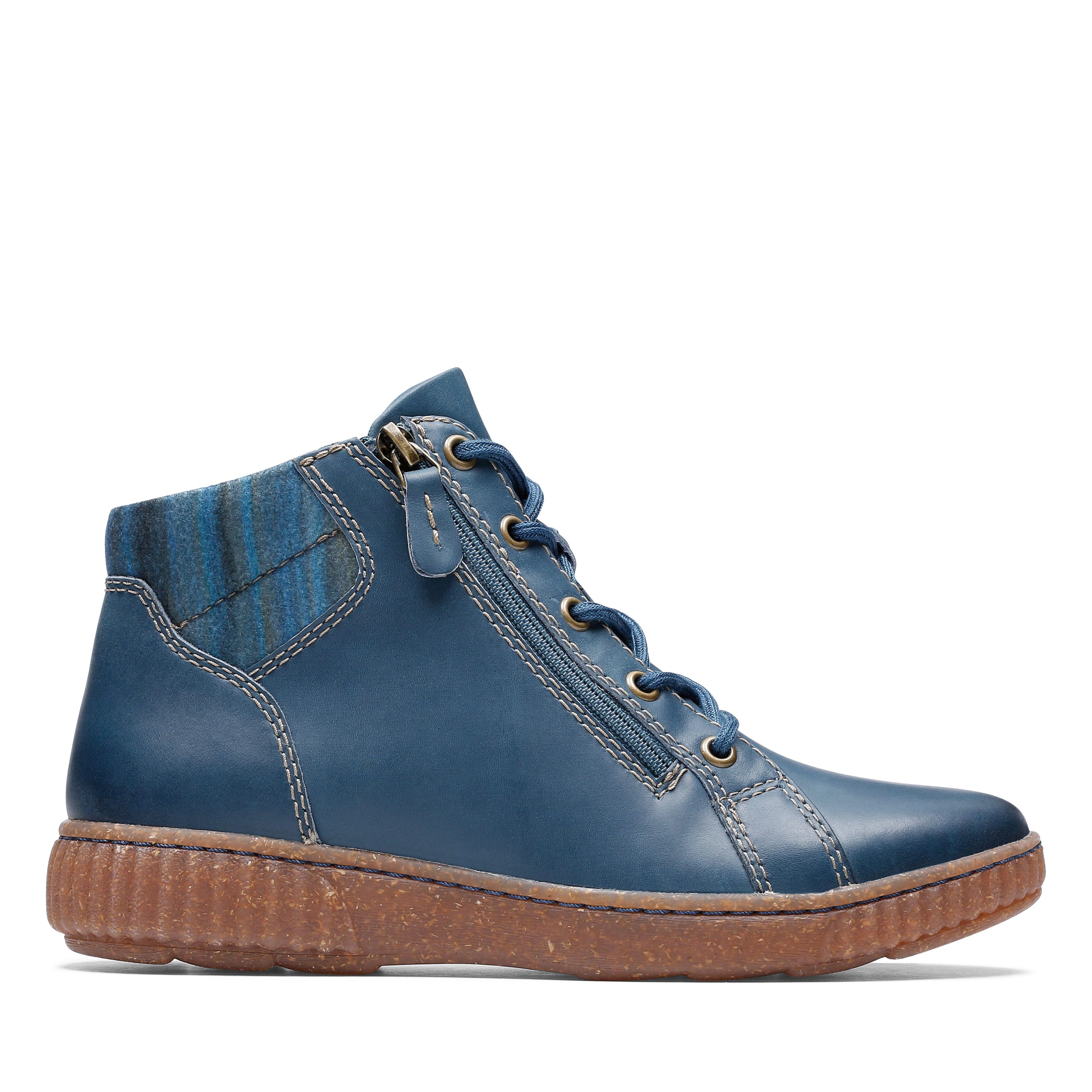 

Ботинки женский Clarks 26167504 синие 38 EU, Синий, 26167504