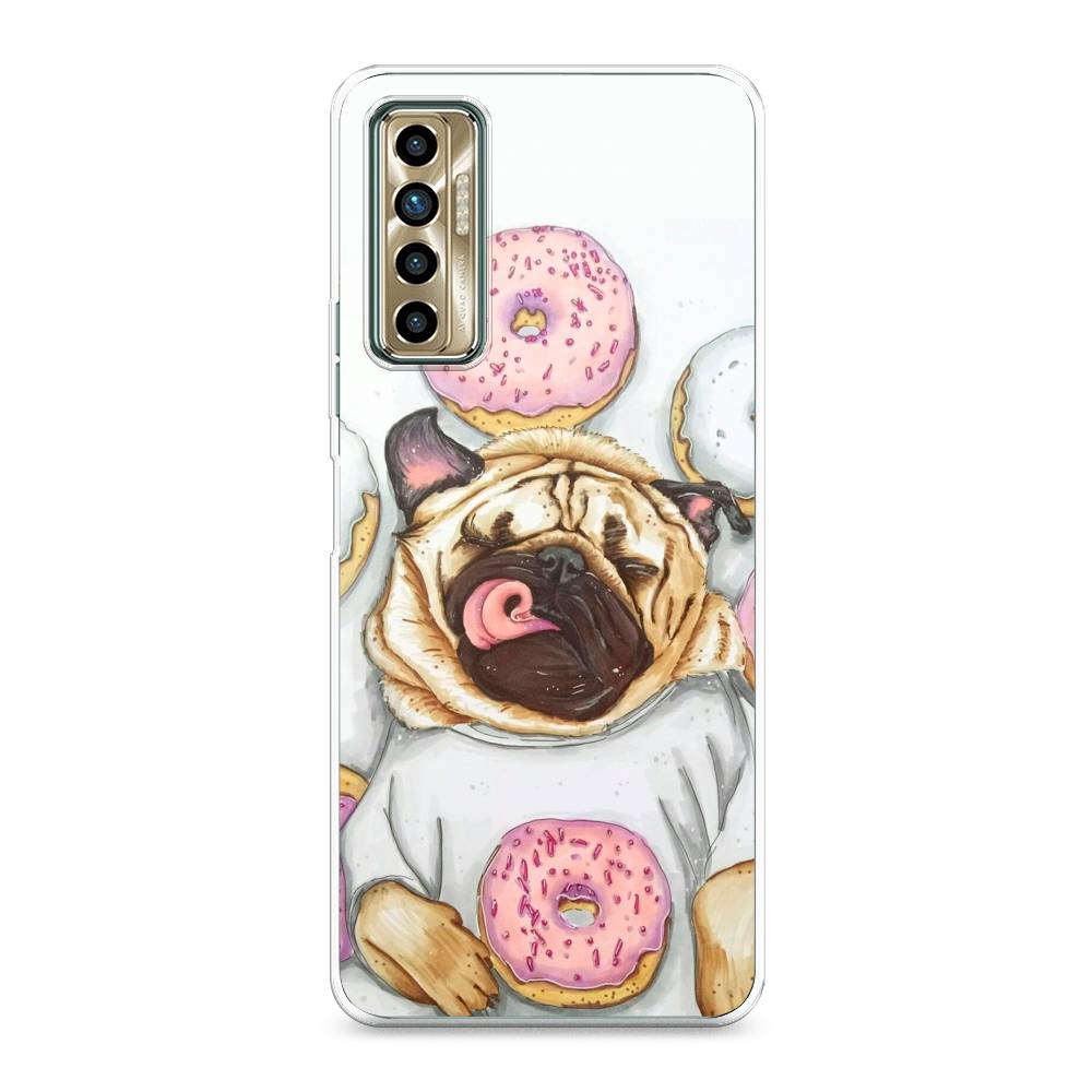 

Чехол для Tecno Camon 17P "Счастливый мопс", Розовый;бежевый;коричневый, 300150-1