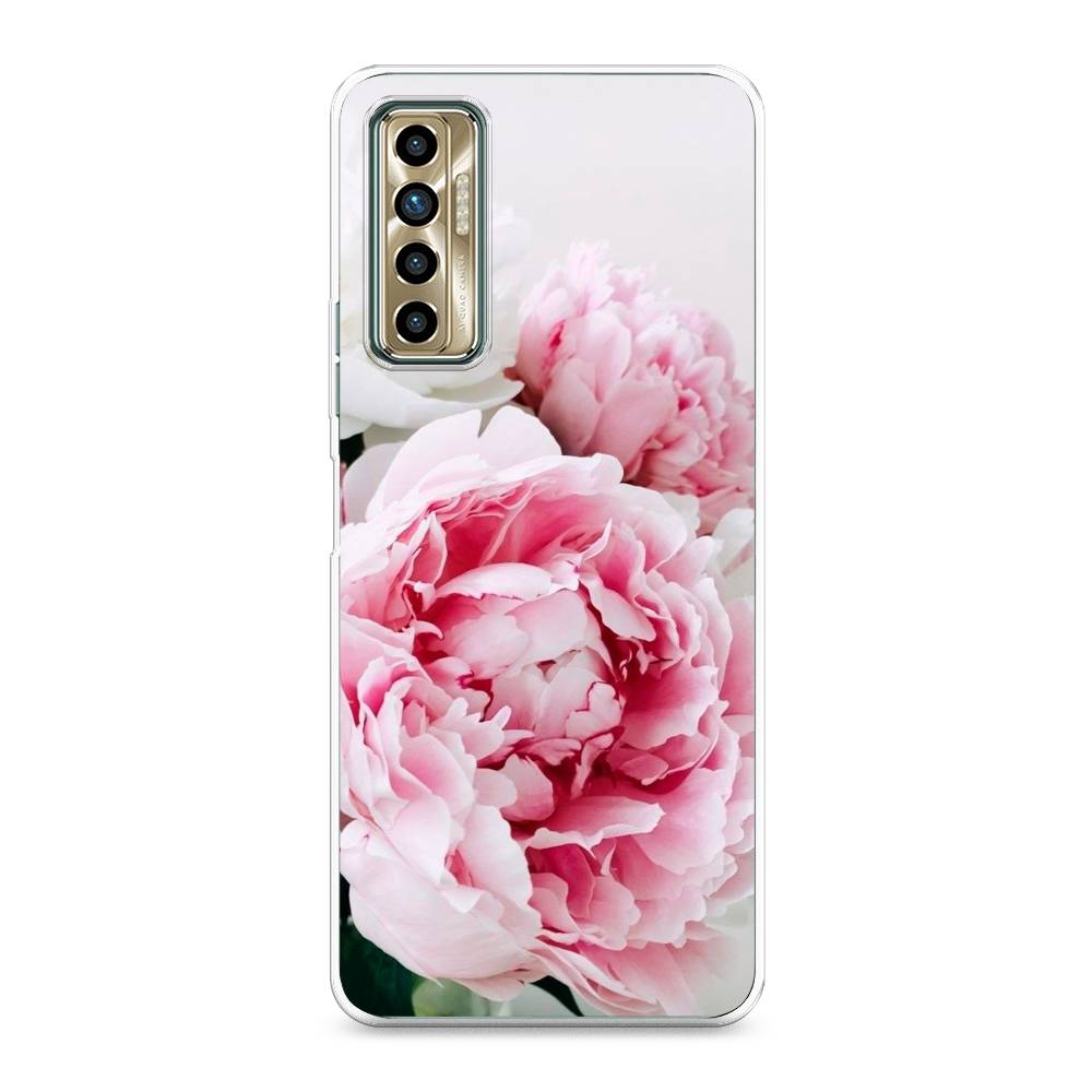 

Чехол для Tecno Camon 17P "Розовые и белые пионы", Розовый;белый, 300150-2