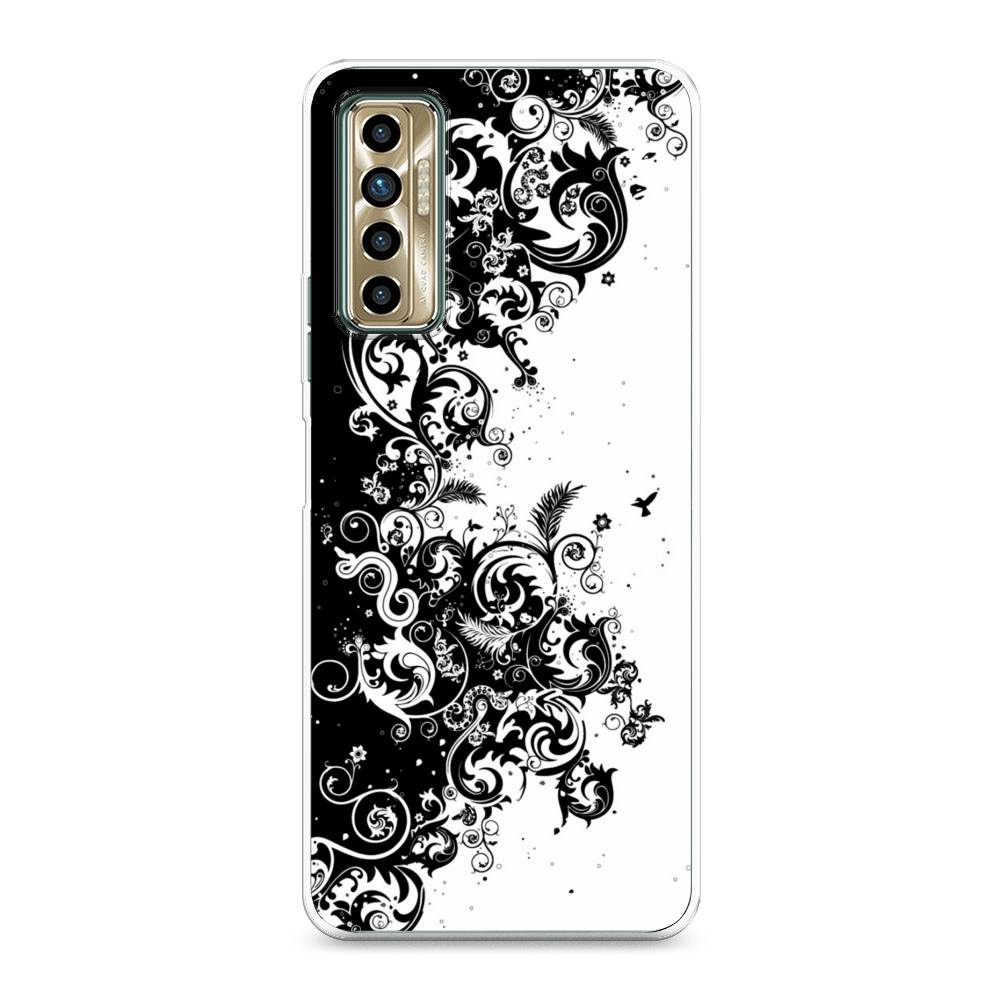 

Чехол для Tecno Camon 17P "Черно белый узор", Белый;черный;серый, 300150-3