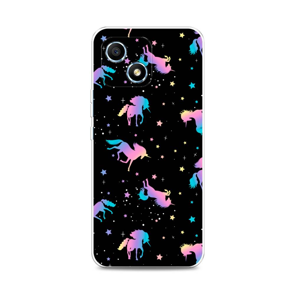 

Чехол на Honor Play 30 "Единороги градиент", Черный;розовый;голубой, 6108750-1