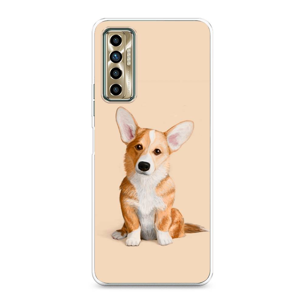 

Чехол для Tecno Camon 17P "Грустный Корги", Коричневый;бежевый, 300150-1