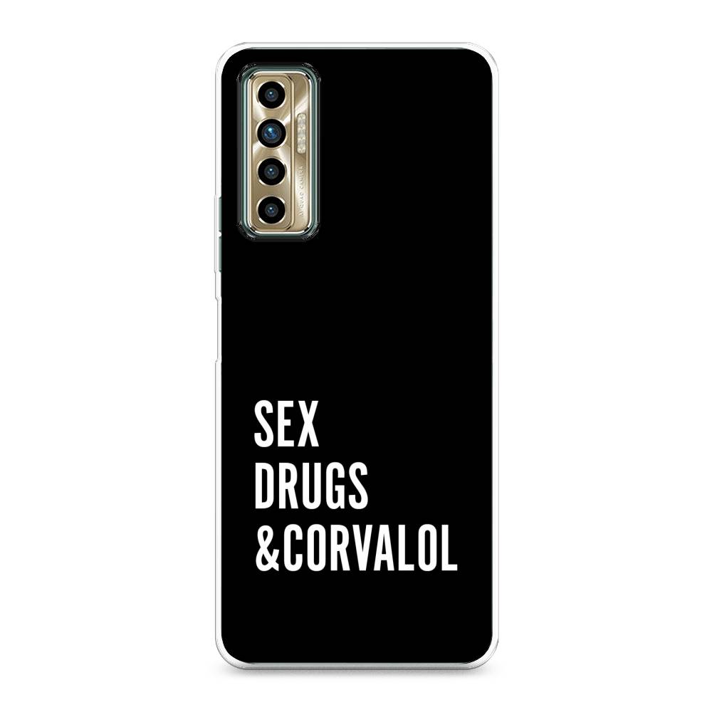 

Чехол для Tecno Camon 17P "Corvalol", Черный;серый;белый, 300150-6
