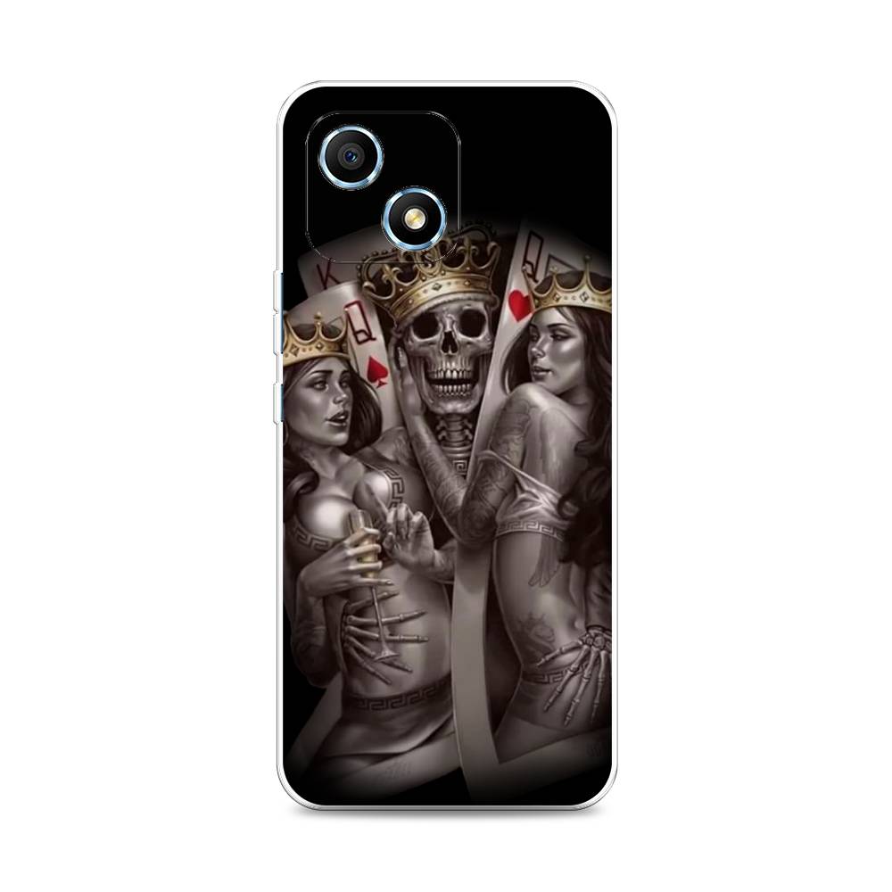 

Чехол на Honor Play 30 "Карты король и королевы", Серый;желтый, 6108750-6