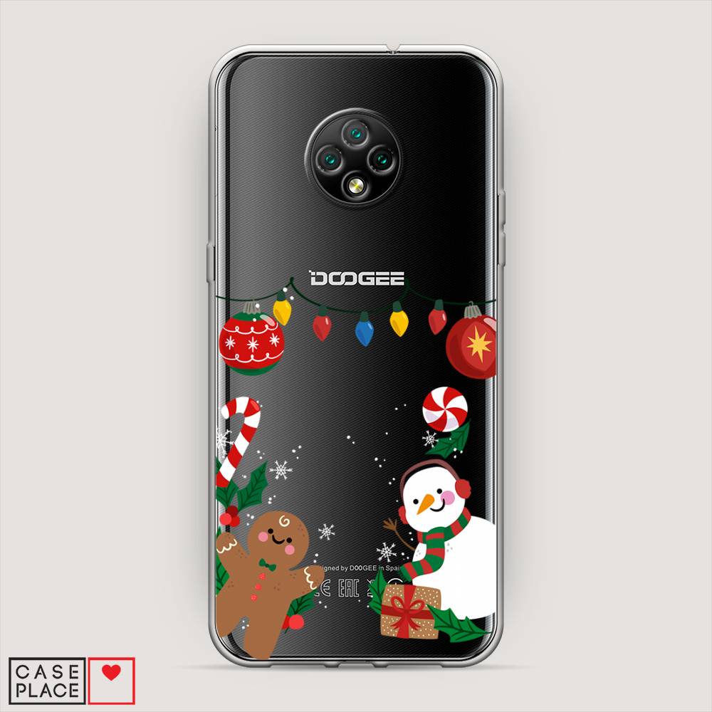 

Чехол на Doogee X95 "Новогоднее настроение", Коричневый;красный;зеленый, 220850-5