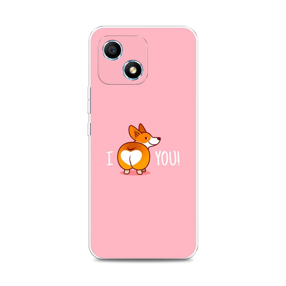 

Чехол на Honor Play 30 "Корги I love you", Розовый;коричневый;белый, 6108750-1