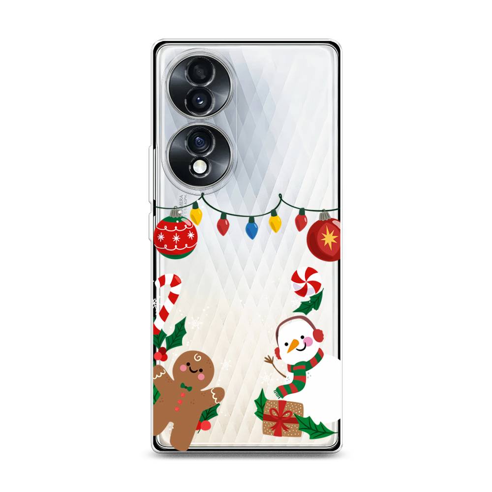 

Чехол для Honor 70 "Новогоднее настроение", Коричневый;красный;зеленый, 6108250-5
