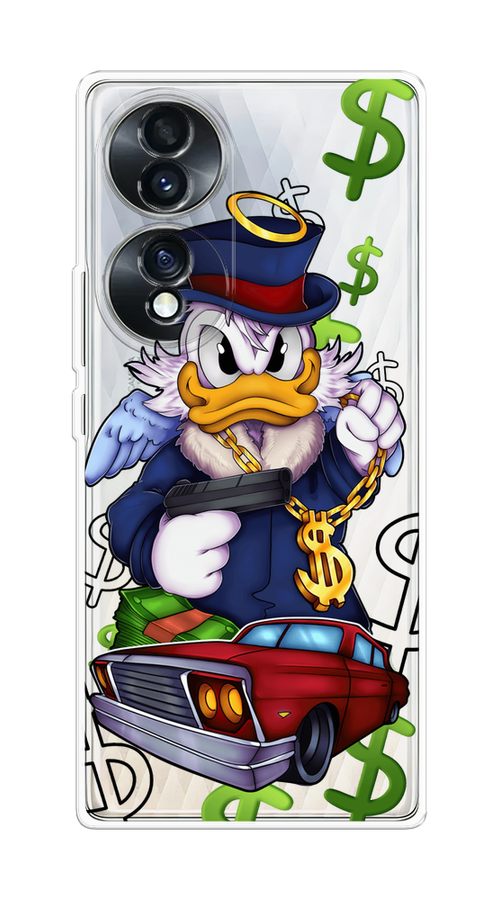 

Чехол на Honor 70 "Scrooge McDuck with a Gold Chain", Красный;синий;белый, 6108250-6