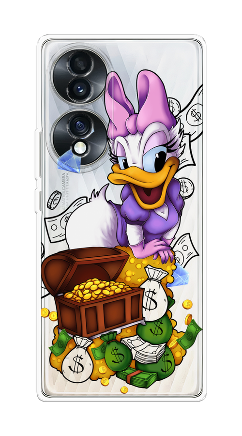 

Чехол на Honor 70 "Rich Daisy Duck", Коричневый;белый;фиолетовый, 6108250-6