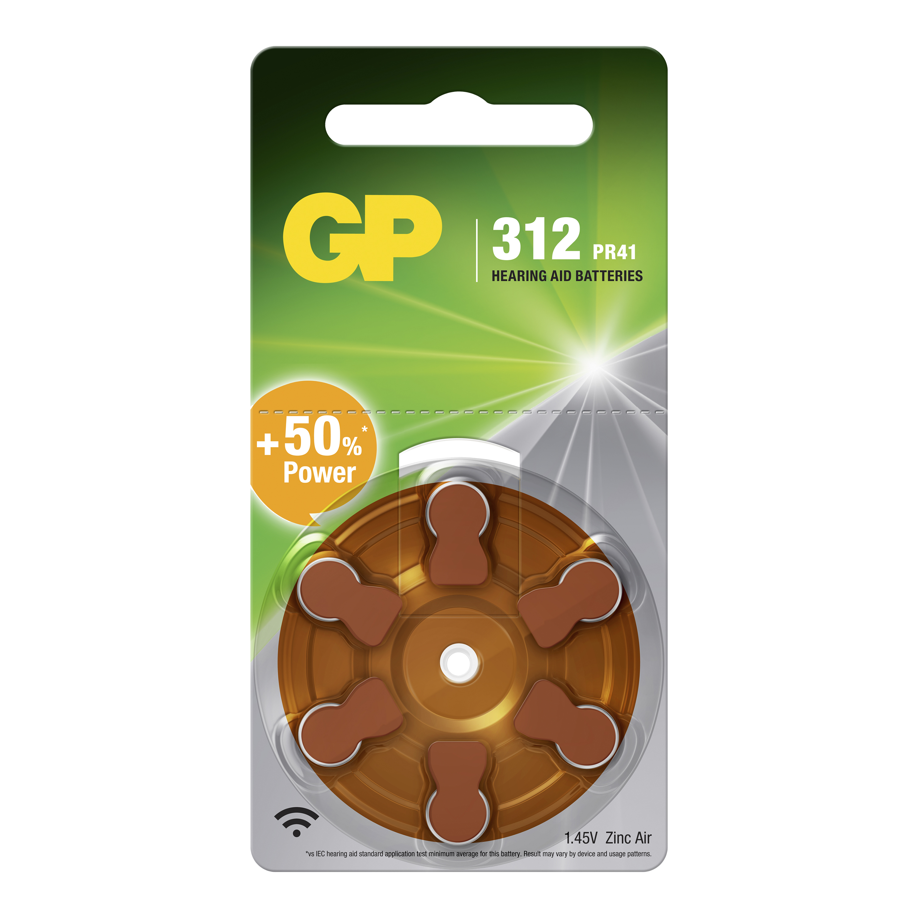 

Батарейка GP Hearing Aid ZA312 6 шт, ZA312