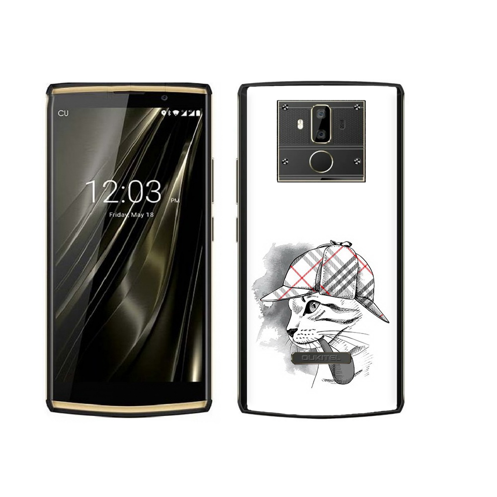 Чехол MyPads Tocco для Oukitel K7 кошка с трубкой