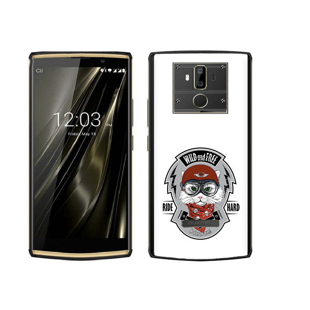 

Чехол MyPads Tocco для Oukitel K7 кошка в шлеме, Прозрачный, Tocco