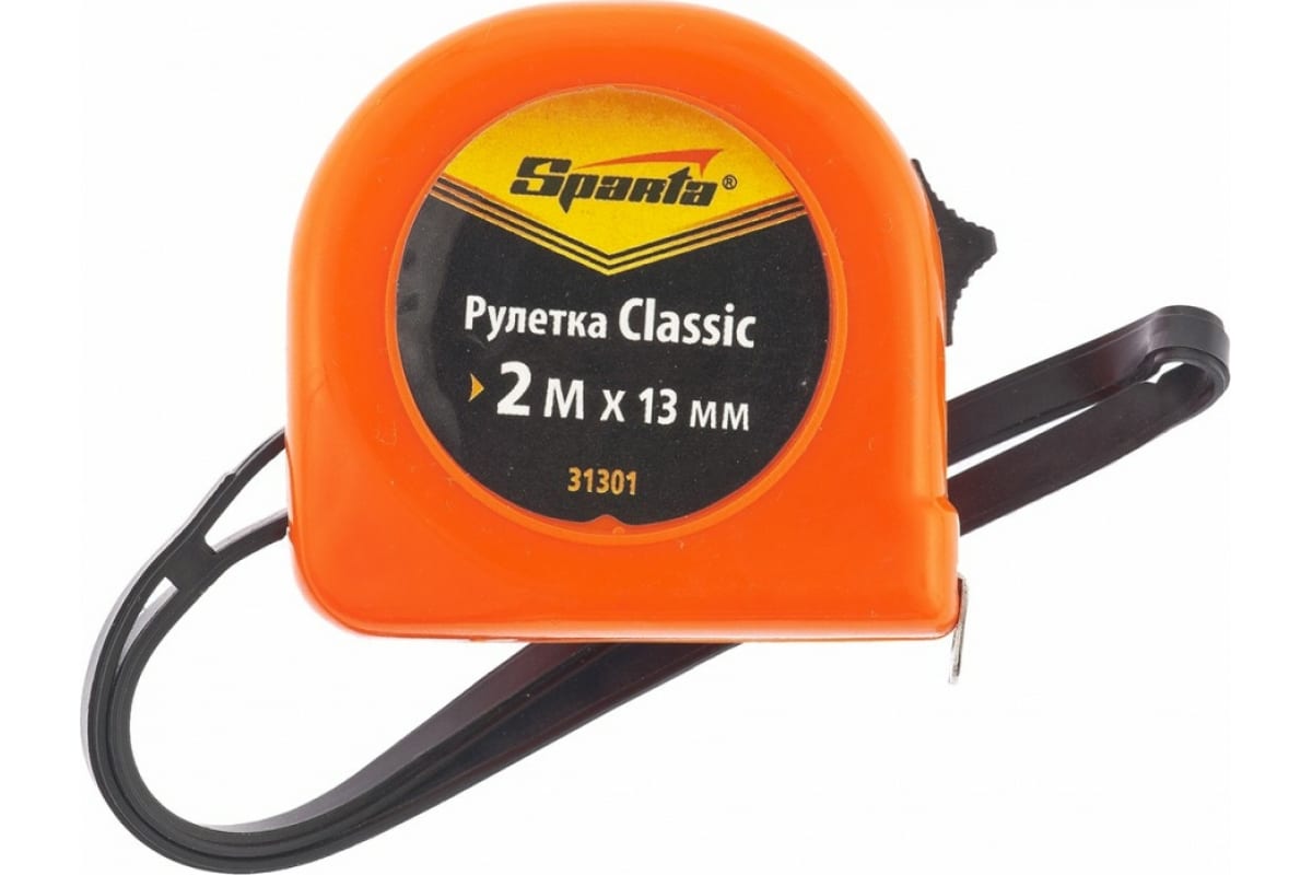 Рулетка Classic 2 м x13 мм пластиковый корпус SPARTA 31301 1шт 718₽