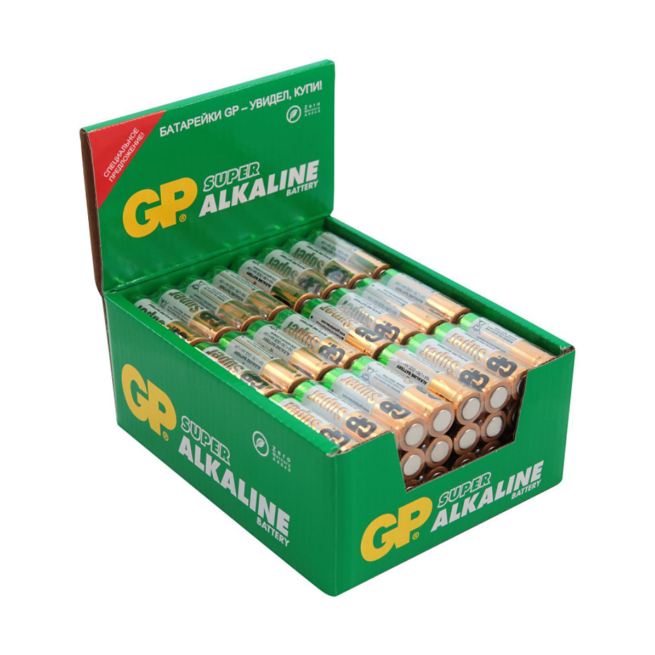 Батарейка GP Super AA (LR06) 96 шт батарейка gp batteries super аа пальчиковая lr6 1 5 в 20 шт