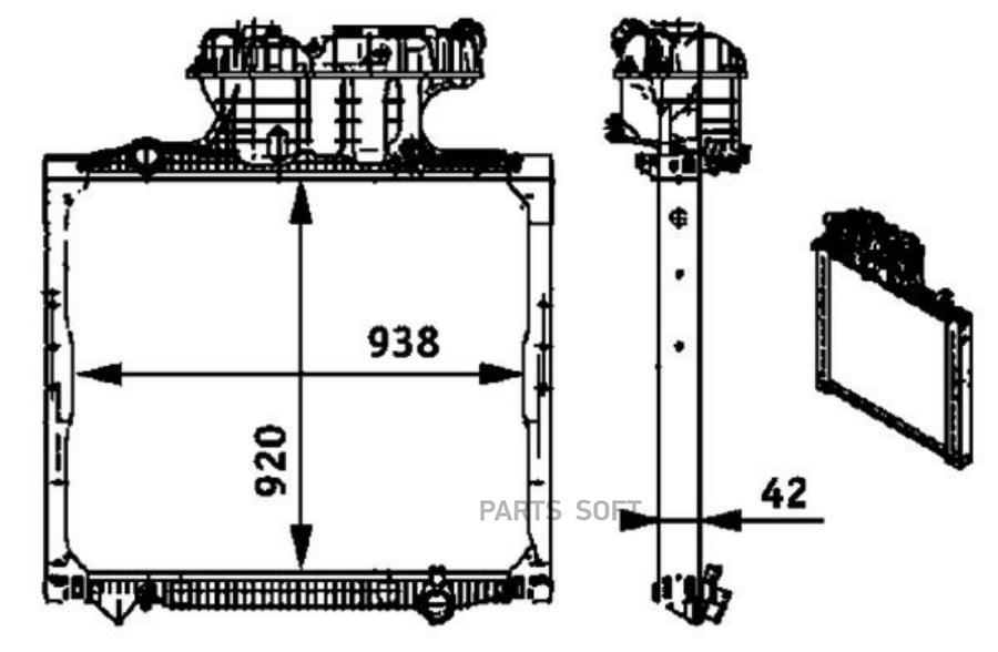 

MAHLE Радиатор MAN TGA (00-) охлаждения двигателя MAHLE