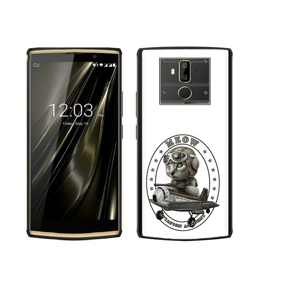 

Чехол MyPads Tocco для Oukitel K7 кот в самолете, Прозрачный, Tocco