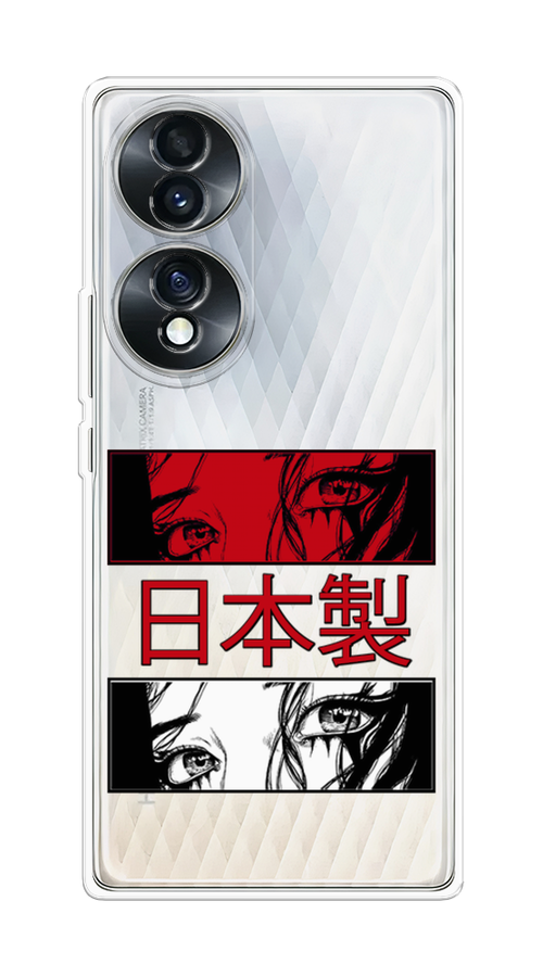 

Чехол на Honor 70 "Аниме глаза манга", Красный;белый;черный, 6108250-4